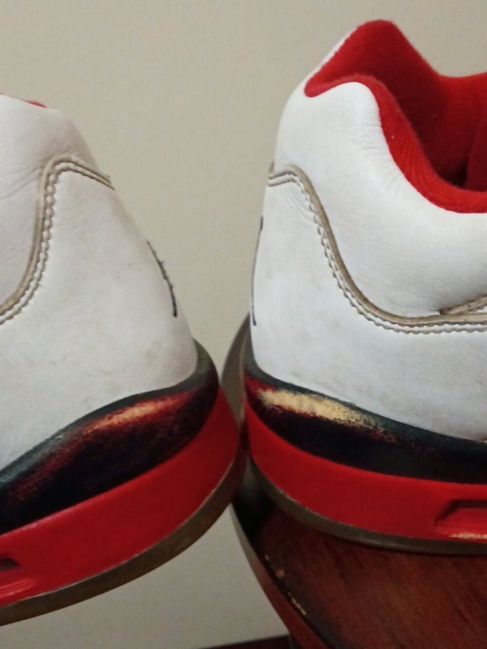 Nike Air Jordan 5 Retro Low 2015 White/Fire Red - Black 819171-101 Size 12 - Picture 4 of 15